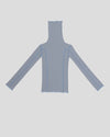 BASERANGE Turtleneck T-shirt sweater TTOMT series collection Organic cotton Portugal BAS-TTOMT-RB-SP25-BOW BLUE TTOMT-RI-000